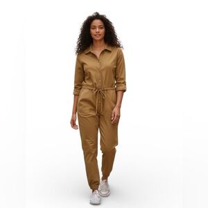 FASHION NOVA Khaki Utility-Style Jumpsuit Women’s Size Large